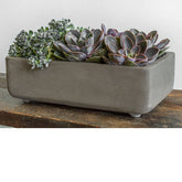 Campania Geo Rectangular Footed Planter - Fiber Cement - Set of 4